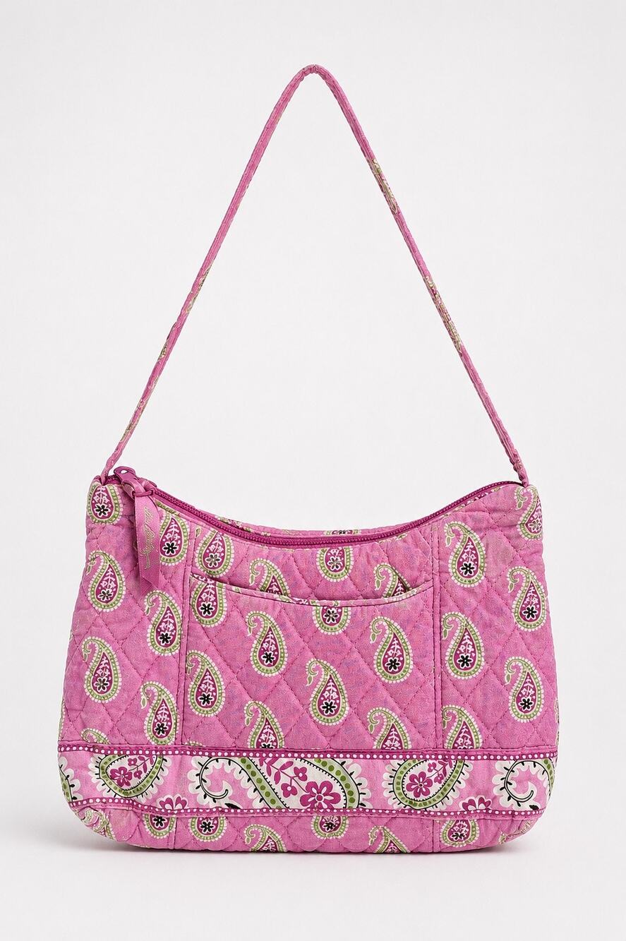 Vera Bradley Pink Paisley Quilted Shoulder Bag
